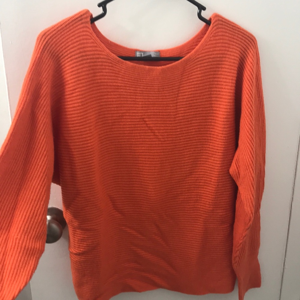 Orange boat neck sweater